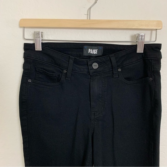 Paige Verdugo Ankle Black Jeans Distressed Women’s Size 27 Ripped Knees Skinny - Picture 17 of 17